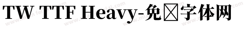 TW TTF Heavy字体转换